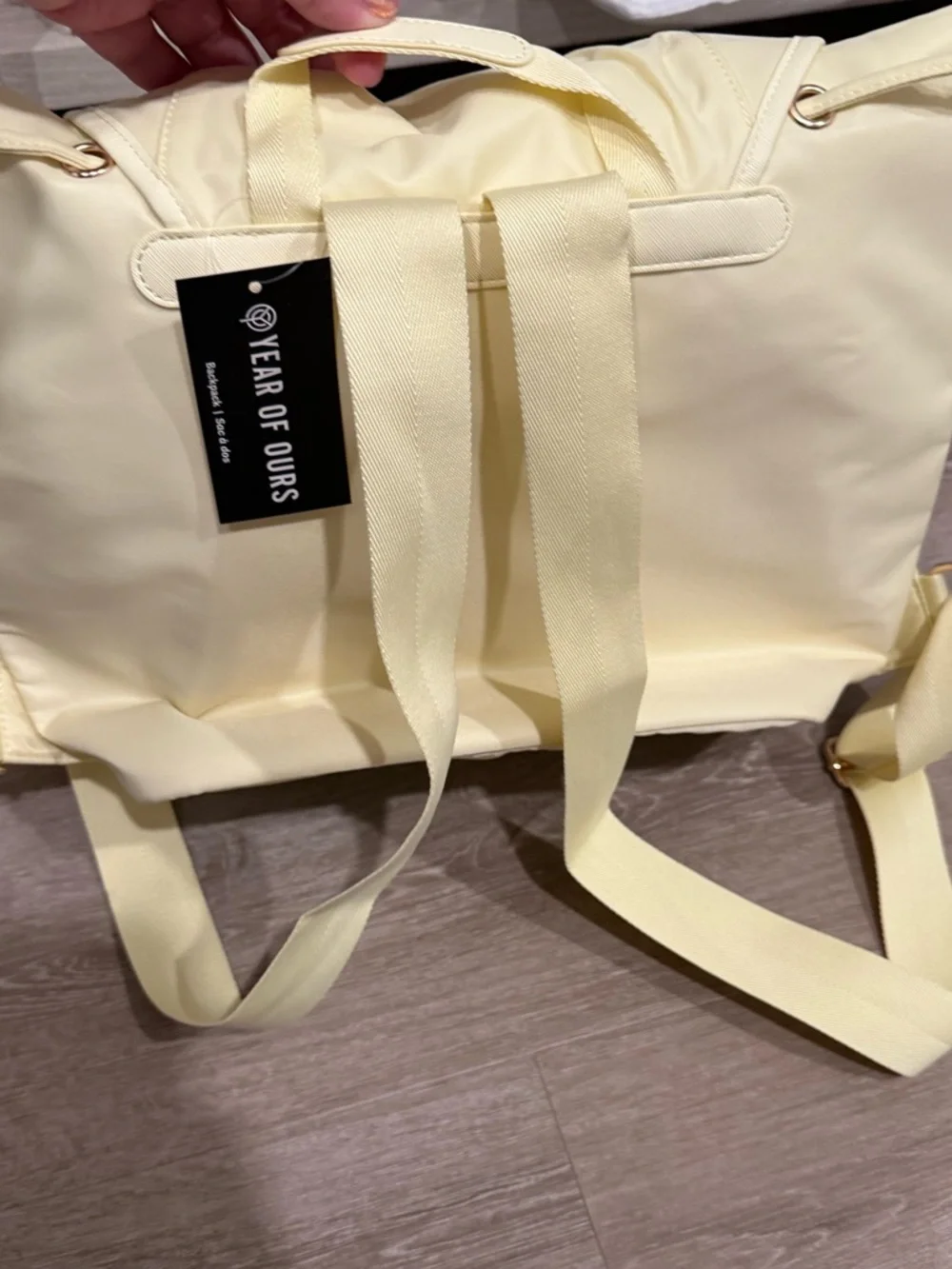 NWT Year of Ours Butter Yellow Backpack Travel Sporty Hiking Outdoor Bag